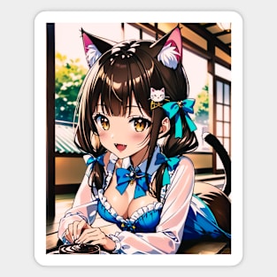 Kawaii Anime Maid Cat Girl 2 Magnet